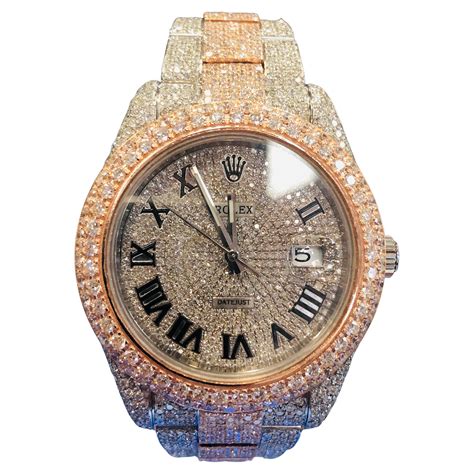 fake rolex iced out|rolex datejust 41 iced out.